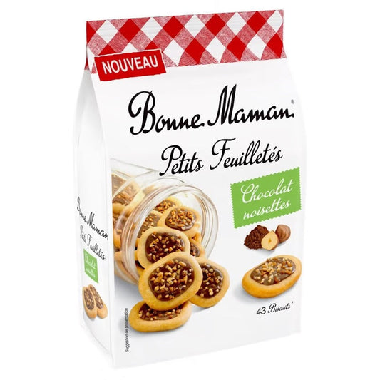 Bonne maman petit feuilletés choco noisettes 250g